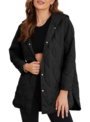 2023 Winter Coat for Women Diamond Quilted Hooded Lightweight Jackets