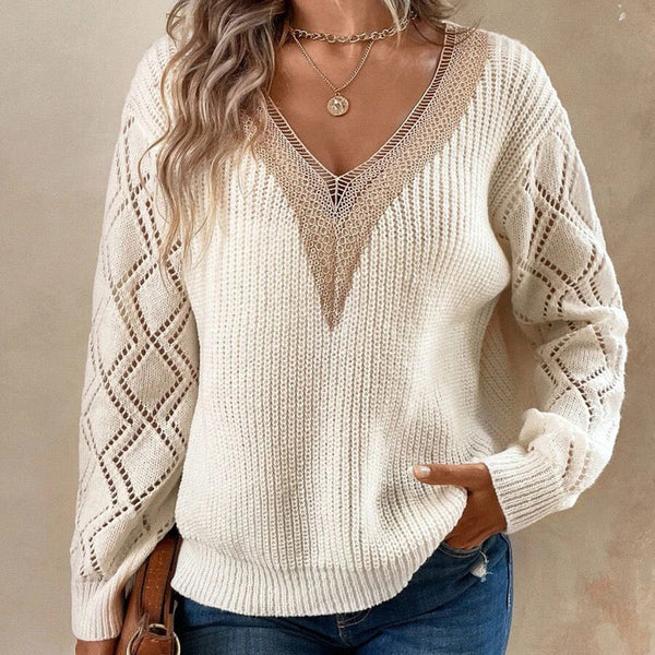 Comfy Print V-Neck Sweater